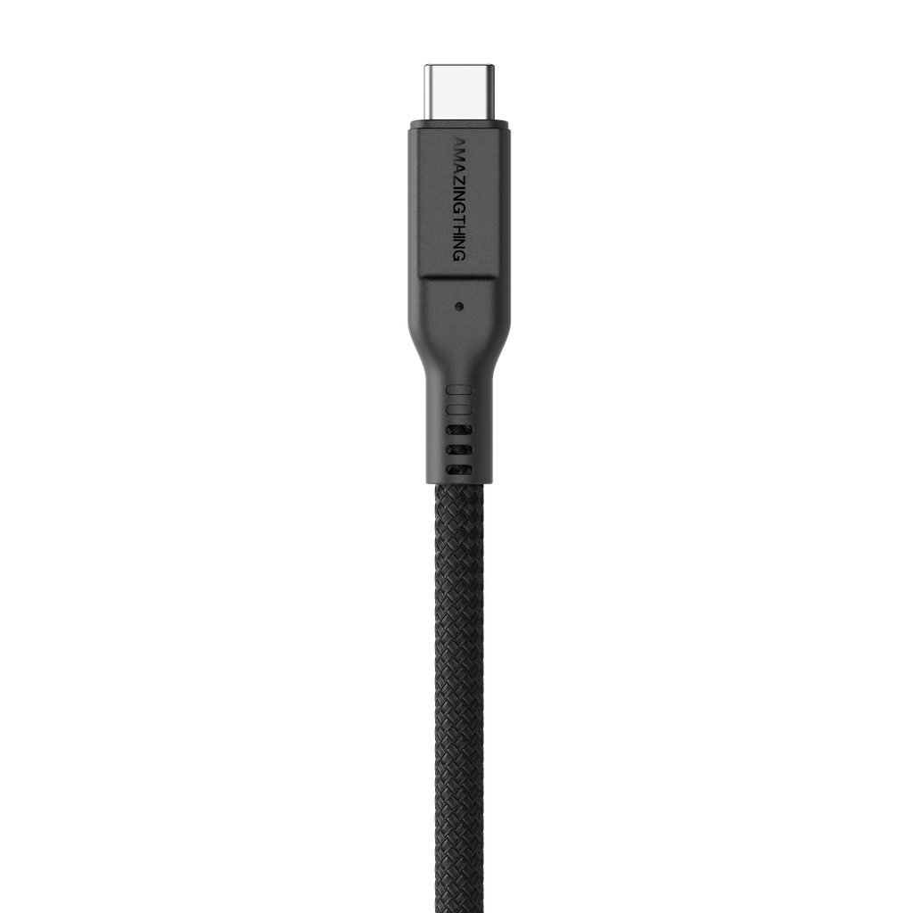 AMAZINGTHING , AT THUNDER PRO WITH HOLDER USB-C TO USB-C , 5.0A 240 W GEN2 , 1.2 M , BLACK , THC1.2MBK