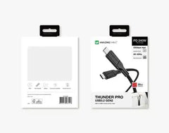 AMAZINGTHING , AT THUNDER PRO WITH HOLDER USB-C TO USB-C , 5.0A 240 W GEN2 , 1.8 M , BLACK , THC1.8MBK - GulfStore.com