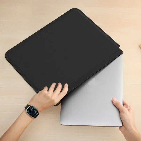 جراب برو ماج غير لامع من AMAZINGTHING مع حامل لجهاز كمبيوتر محمول مقاس 14 بوصة - أسود MBSPRO14NBS