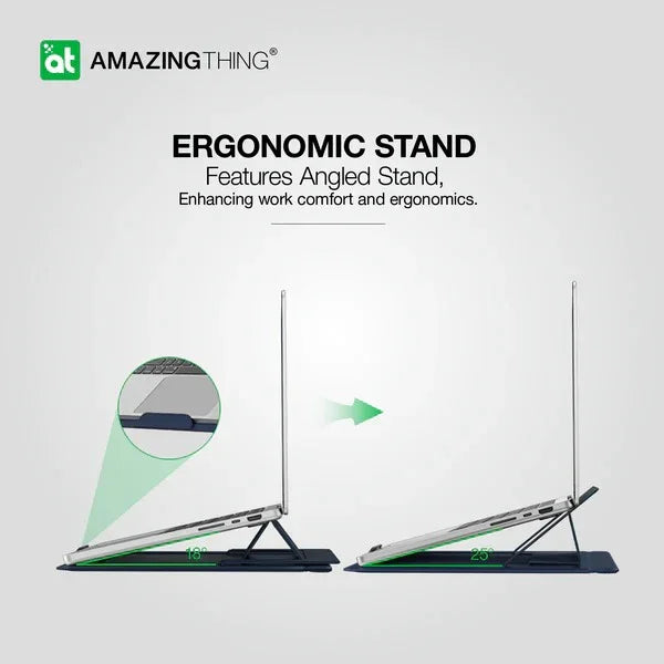 AMAZINGTHING Matte Pro Mag Sleeve with Stand for 14 inch Laptop - Black MBSPRO14NBS