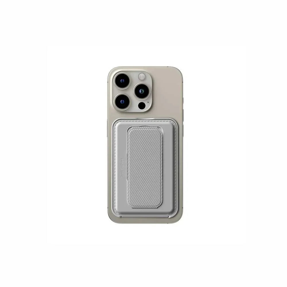 AMAZINGTHING | 17051 | GLAMOUR Link Travel Mag Fold Pro Magnetic Wallet With Card Holder | Gray