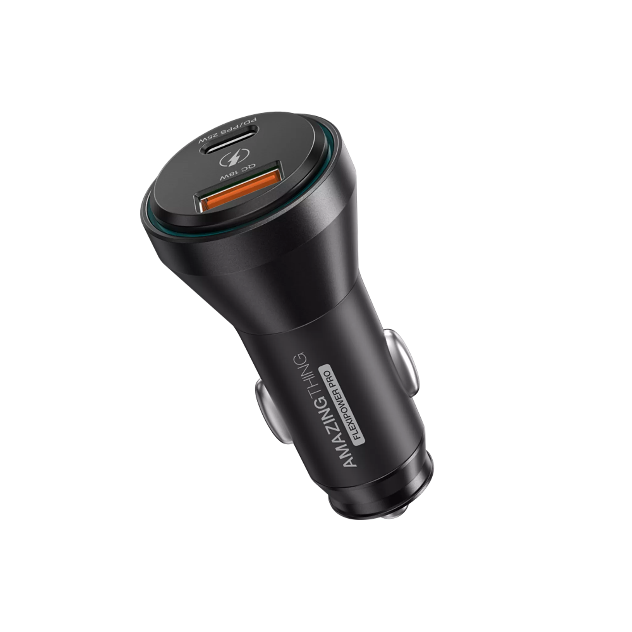 AMAZINGTHING | 17097 | FLEXI Power Pro Pd43W 2 Port Car Charger | Black
