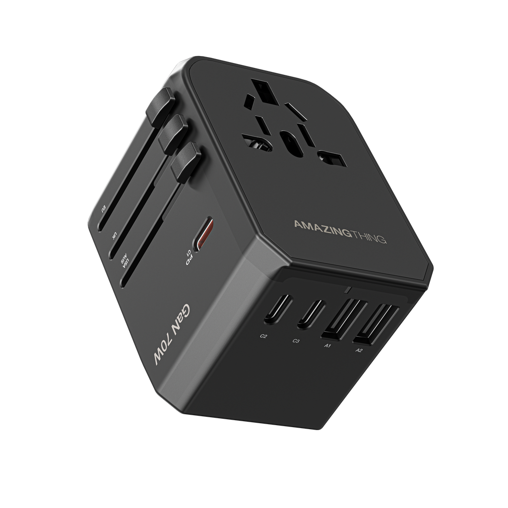 AMAZINGTHING | Explorer PD 70W 5Ports 2A+3C Travel Charge | Black