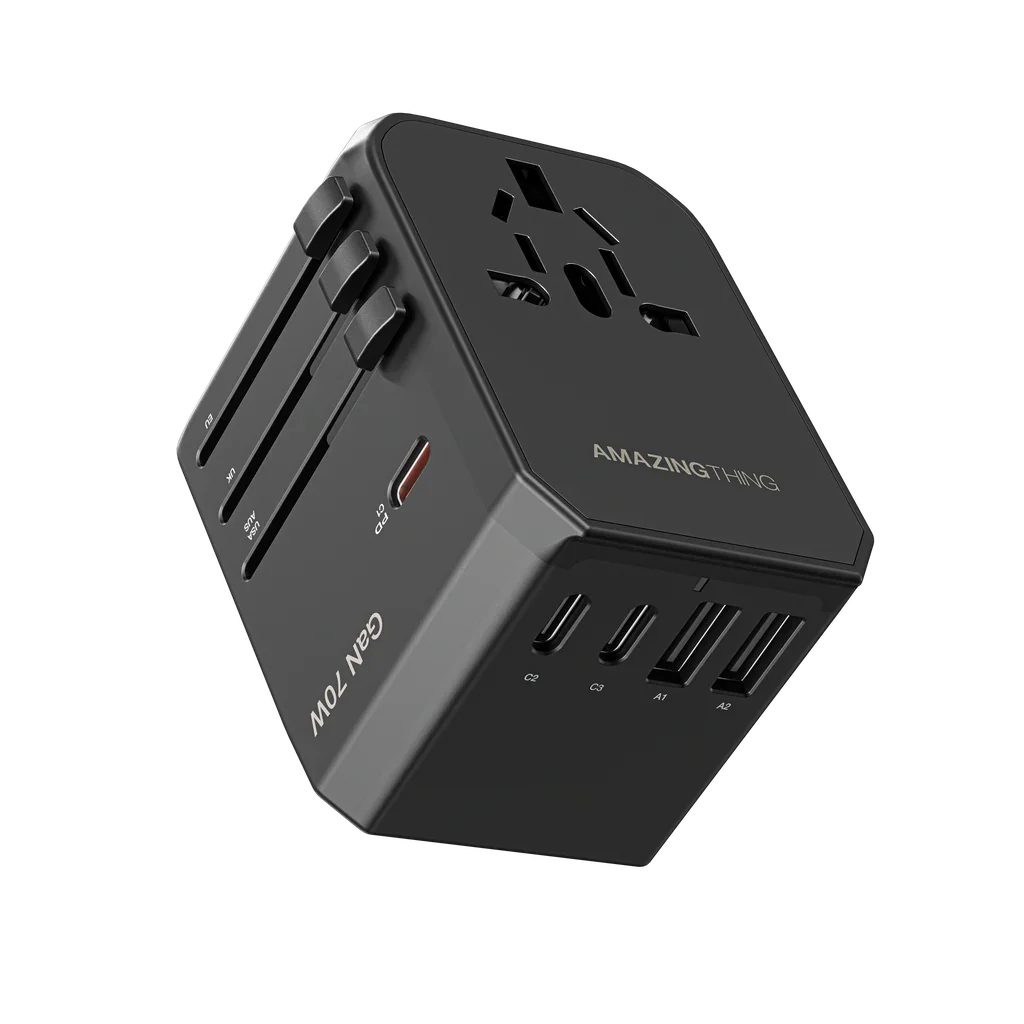AMAZINGTHING | Explorer PD 70W 5Ports 2A+3C Travel Charge | Black