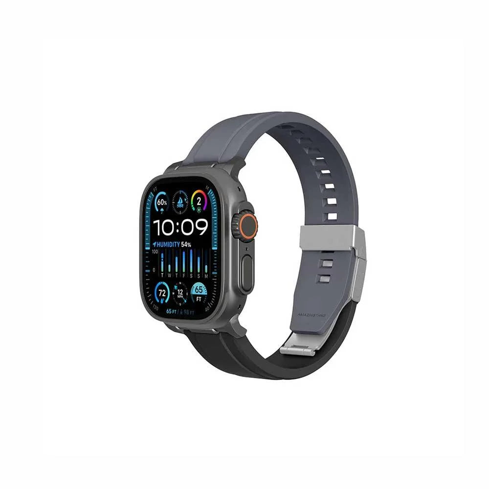 AMAZINGTHING | Titan Chrono Watch Band For Apple Watch 49/46/45/44/42//MM Cable |Grey