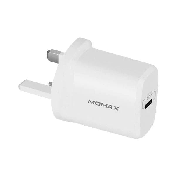 موماكس – شاحن سريع USB Type-C بقوة 18 واط – أبيض