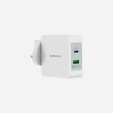 Momax One Plug 2 ports Fast Charging Adaptor 48W VPD0050 - White