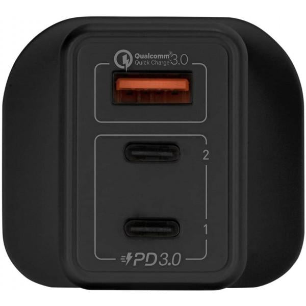 موماكس – طقم شاحن FastPro مع كابل Type-C – أسود