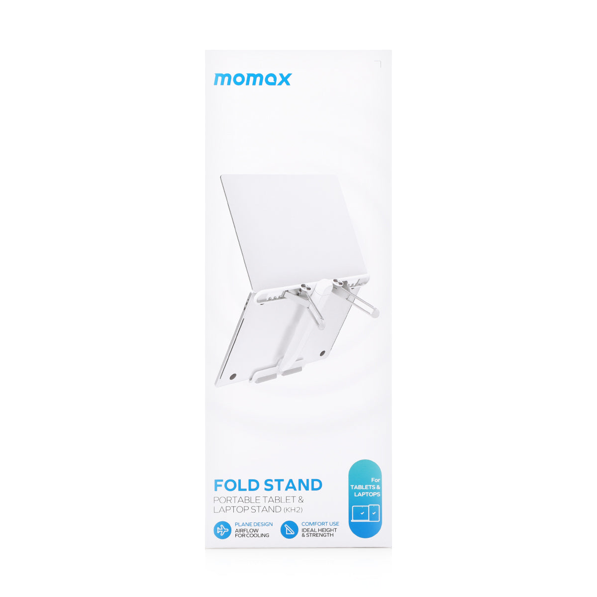 Momax Portable Tablet & Notebook Fold Stand - White