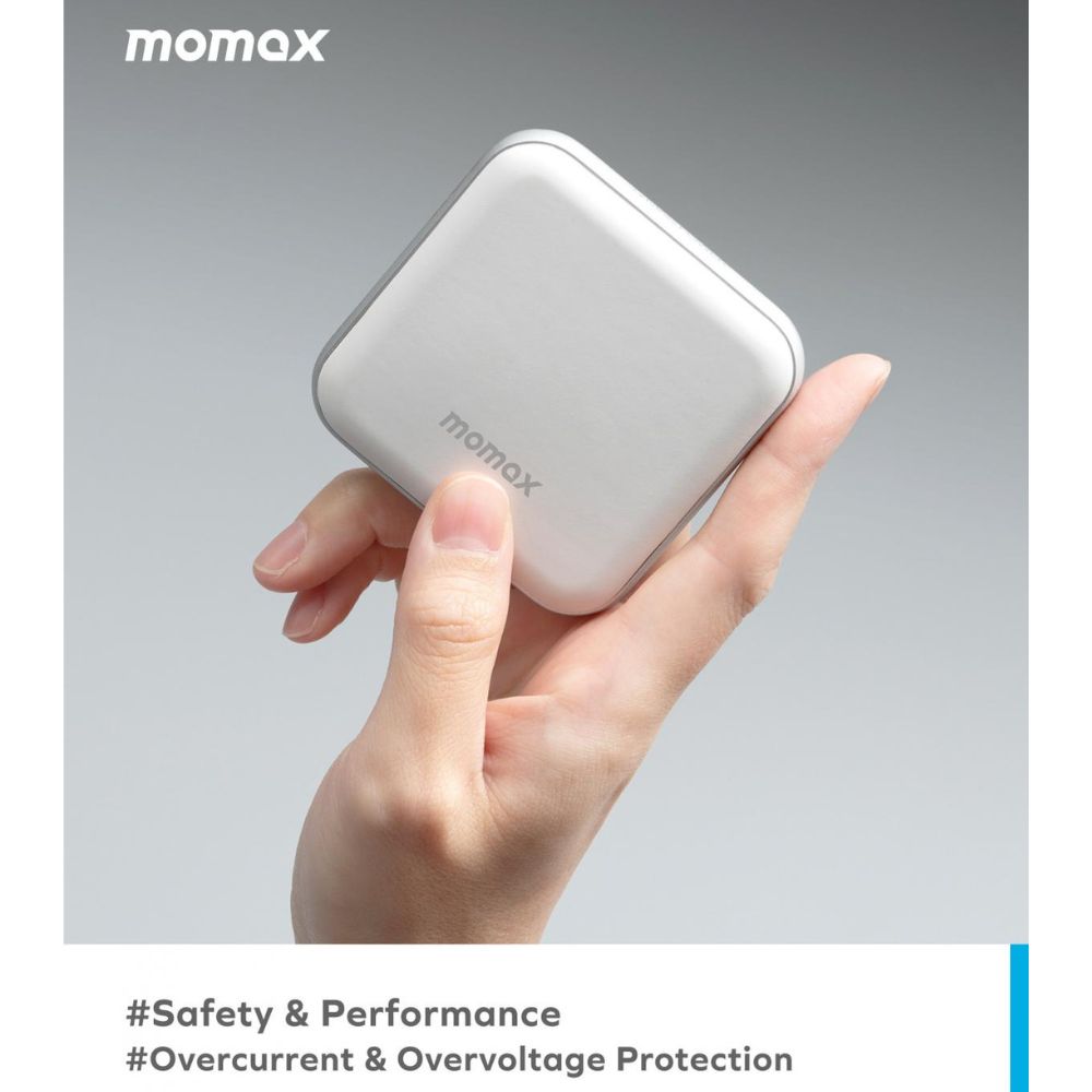 Momax Q.mag Power2 3500 Mah Magnetic Wireless Battery Pack White (IP102MFIW)