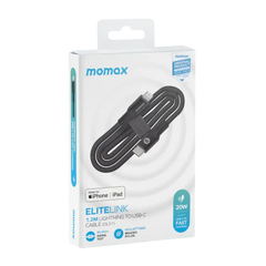 Momax Elite Link Lightning to USB-C Cable 1.2m - Black - GulfStore.com