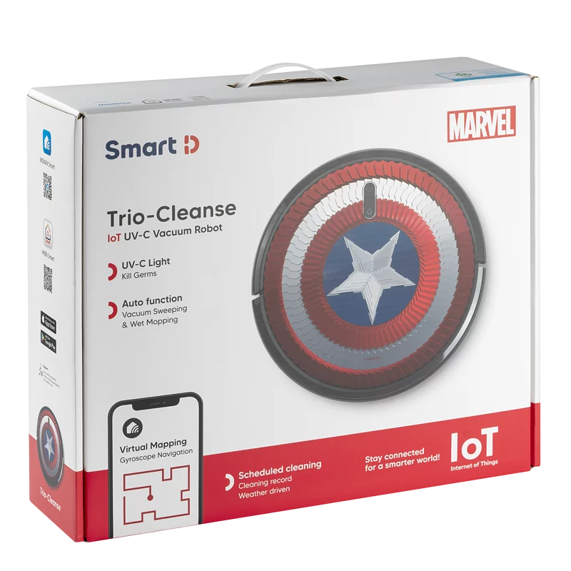 Momax Smart D Trio-Cleanse IoT UV-C Vacuum Robot Captain America