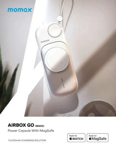 Momax Airbox Go Power Capsule MagSafe 10000mAh - White - GulfStore.com