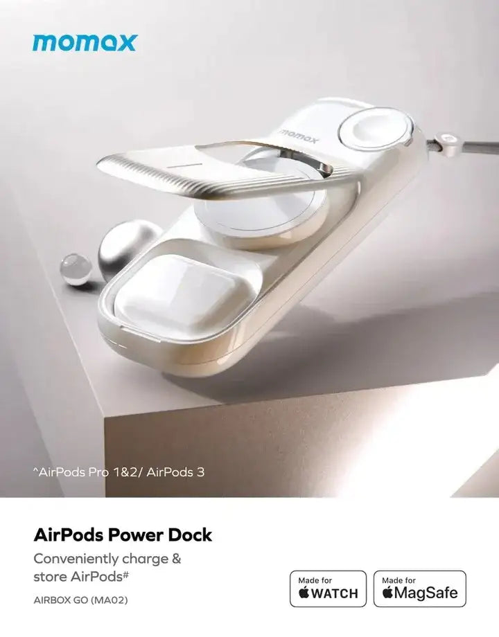 Momax Airbox Go Power Capsule MagSafe 10000mAh - White - GulfStore.com