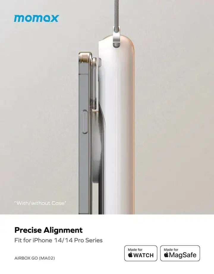 Momax Airbox Go Power Capsule MagSafe 10000mAh - White - GulfStore.com