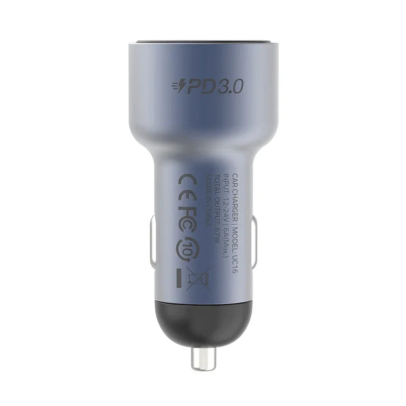 Momax MoVe 67W dual-port car charger - Grey