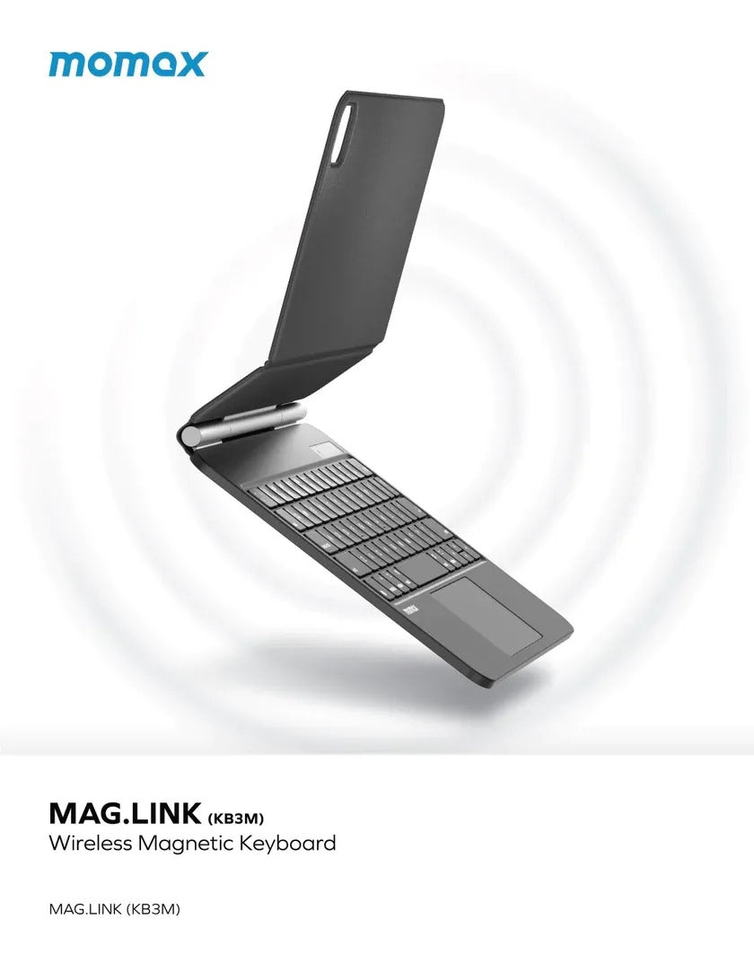 Momax MAG.LINK WIRELESS MAGNETIC KEYBOARD (KB3MA) FOR IPAD 11&10.9 - Black