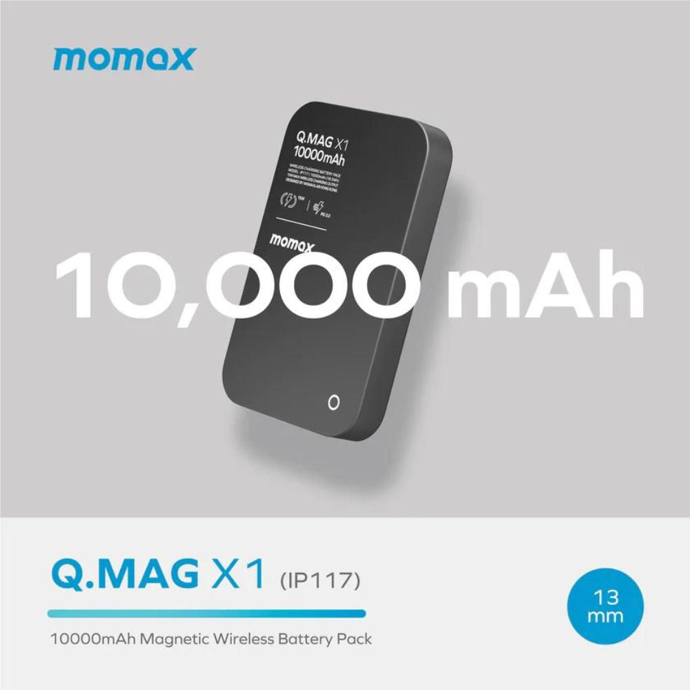 momax Mag X1 10000mAh Magsafe Wireless Battery Pack Black IP117DQ