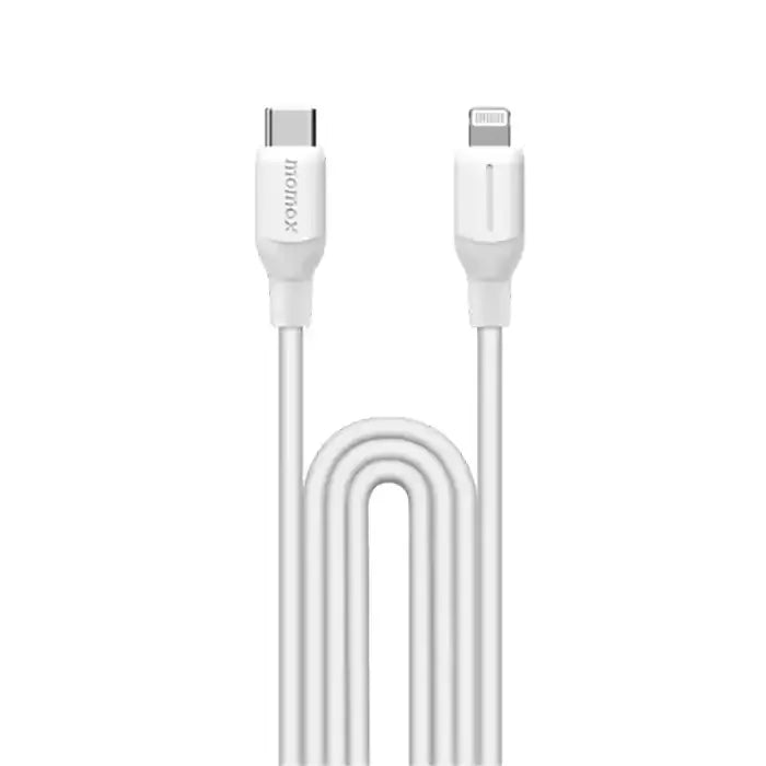 momax USB-CTo Lightning (1.2m / Support 35W)Charging + Data Cable(TPE + Silicon) White DL53W1-Link