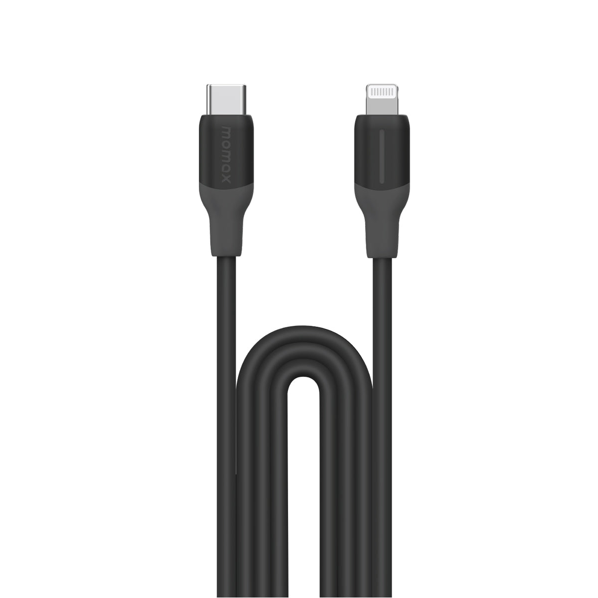 momax USB-C To Lightning (1.2m / Support 35W)Charging + Data Cable(TPE + Silicon) Black DL53D1-Link