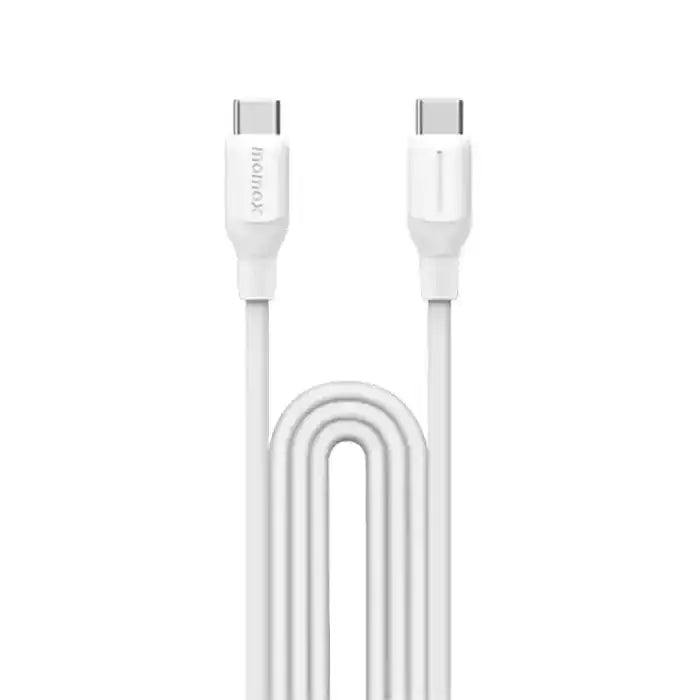 MOMAX USB-C To USB-C (1.2m / Support 60W)Charging + Data Transfer cable(TPE + Silicon) White DC23W1-Link - GulfStore.com
