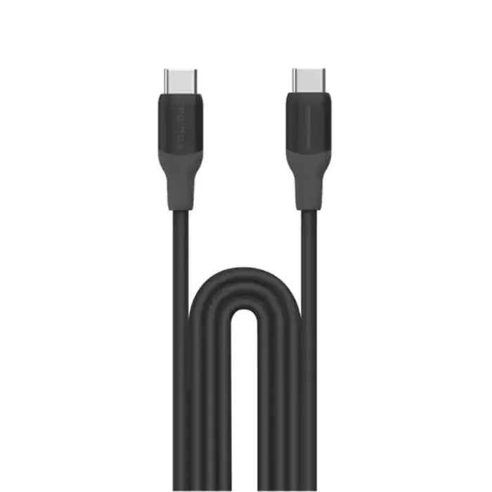 MOMAX USB-C To USB-C (1.2m / Support 60W)Charging + Data Transfer cable(TPE + Silicon) Black DC23D1-Link