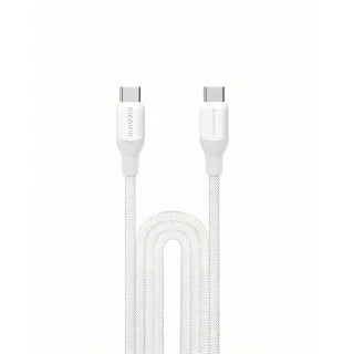 momax USB-C To USB-C (3.0m / Support 100W)Charging + Data Transfer cable(Braided - TPE + Nylon)  White DC26W1-Link
