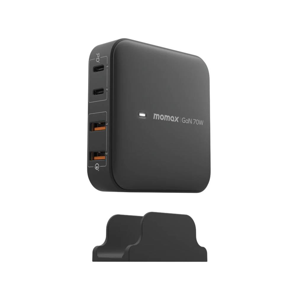 momax One Plug 70W 4-Port Desktop Charger (UK) (Black) UM50UKD