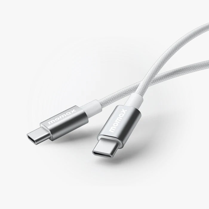 MOMAX Elite USB-C to USB-C Braided Cable 60W 1.5m - White