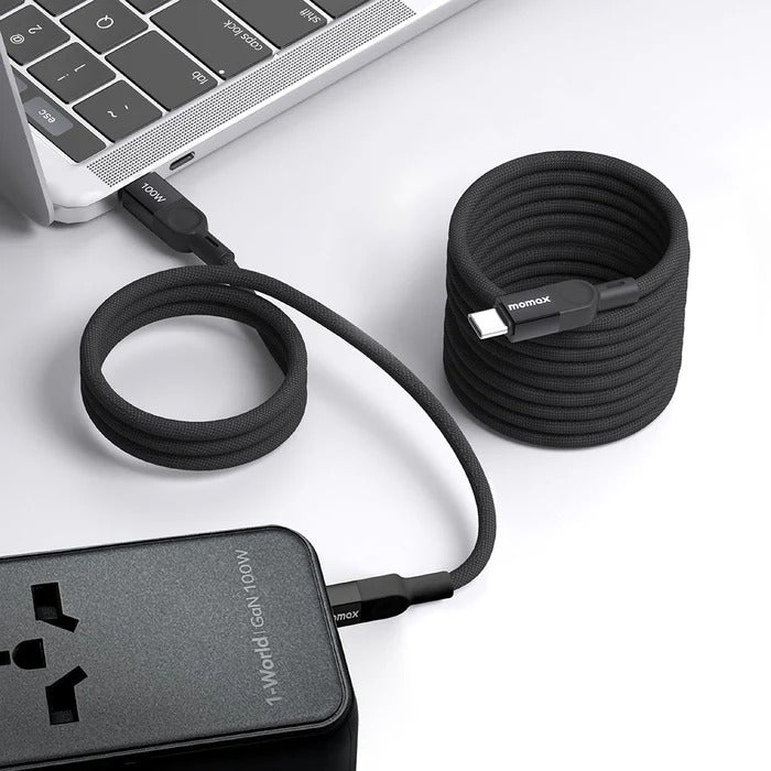 MOMAX Mag.Link Magnetic USB-C to USB-C Cable 100W Up to 2m