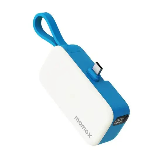 IP130B , 1-Power Mini 5000mAh Bulit-in foldable USB-C Battery pack (Blue) - GulfStore.com