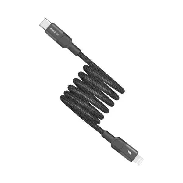 كابل مغناطيسي من موماكس Mag.link USB-C إلى Lightning بطول 1 متر | أسود | DL57D