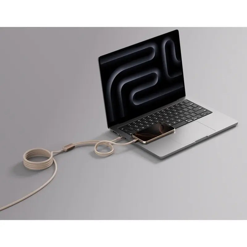 DC56L2 | Momax Mag.link 100W USB-C to Dual USB-C Magnetic Cable 2m  | Desert Titanium