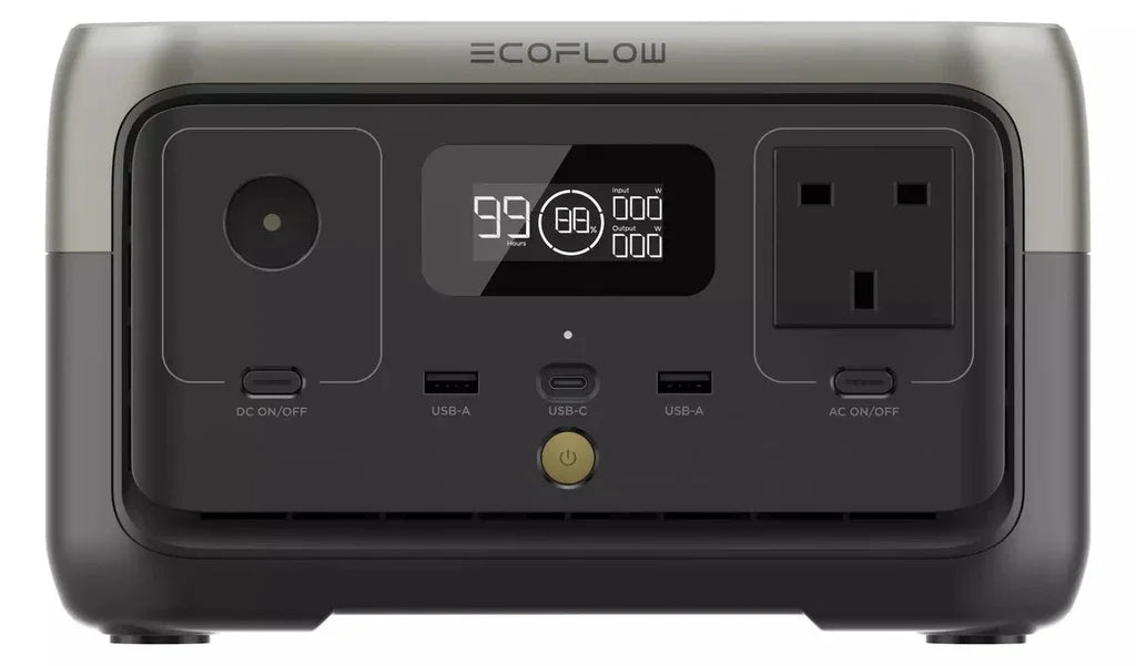 محطة توليد الطاقة المحمولة Ecoflow River 2 بقدرة 256 واط/ساعة، 300 واط