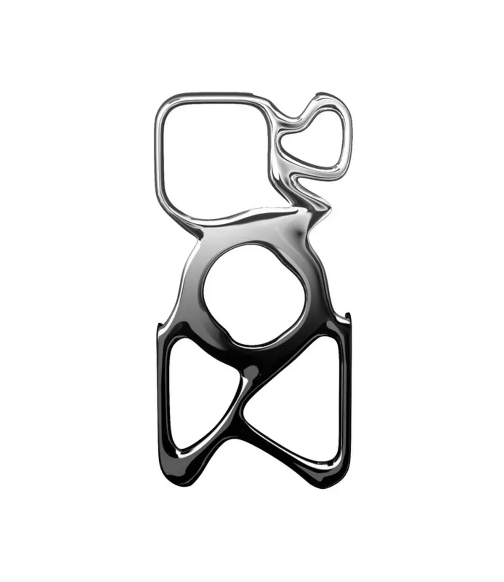AM Emptiness iPhone 15 pro Case - Shiny Silver+Black