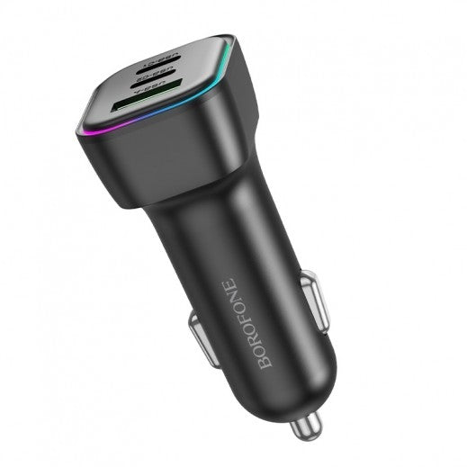 BZ28C | Borofone Trophie PD60W | 2C1A Car Charger | Black