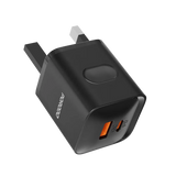 PD-FWCH022-C-BK | Porodo Dual port Wall Charger UK | Black
