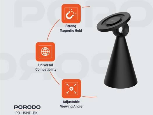 Porodo MagSafe Magnetic Desk Mount - Black