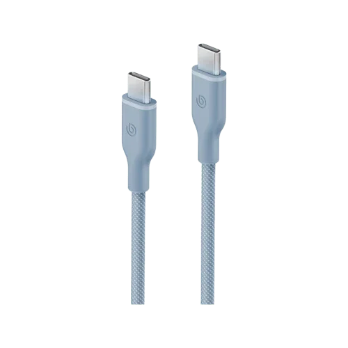 كابل بازيك | جو تشارج | ويف من USB-C إلى USB-C بسرعة 480 ميجابت في الثانية وقوة 60 واط، بطول 1.5 متر | أزرق