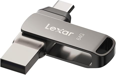 64GB Lexar® Dual Type-C and Type-A USB 3.1 flash drive, up to 130MB/s read