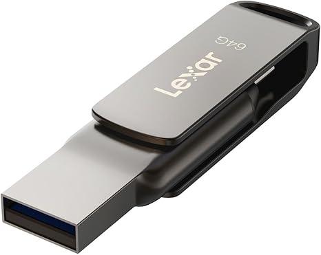 64GB Lexar® Dual Type-C and Type-A USB 3.1 flash drive, up to 130MB/s read