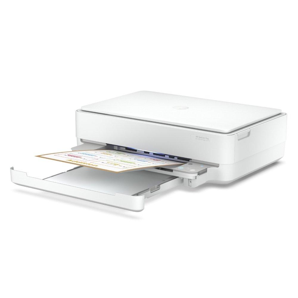 طابعة HP DeskJet Plus Ink Advantage 6075 All-In-One، 5SE22C - بيضاء 