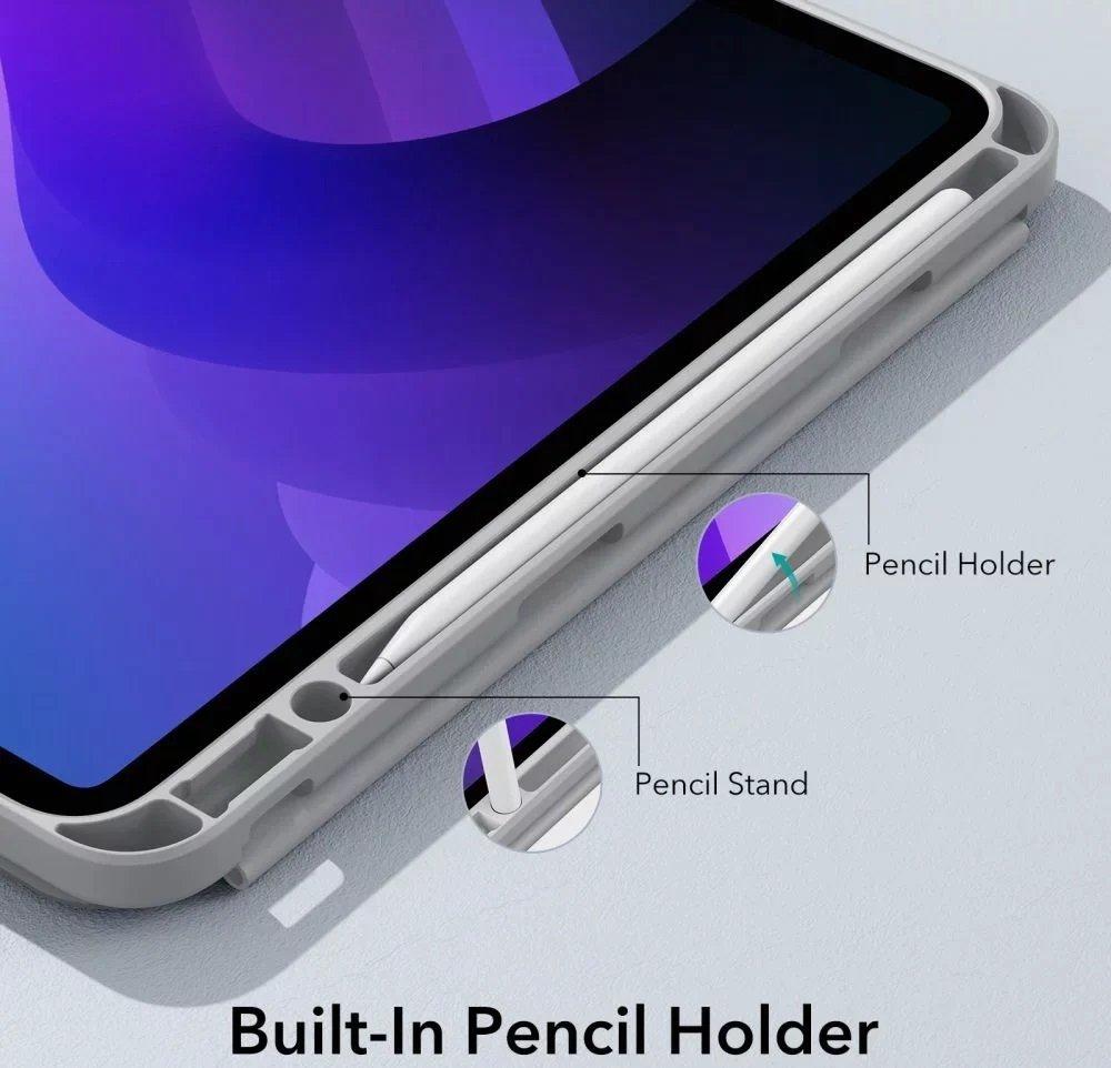 ESR | 1B1860203 | ESR iPad 10.9 2022 10th Gen / iPad 11th Gen Rebound Pencil Case |Silver Gray