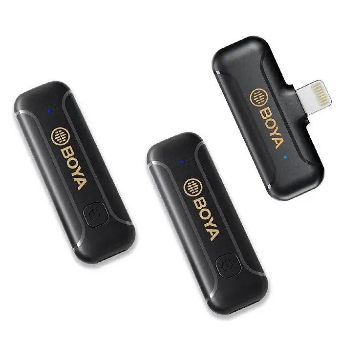 BOYA BY-WM3T2-D2 Wireless Microphone with Lightning Connector for Apple Devices (2.4 GHz) - GulfStore.com