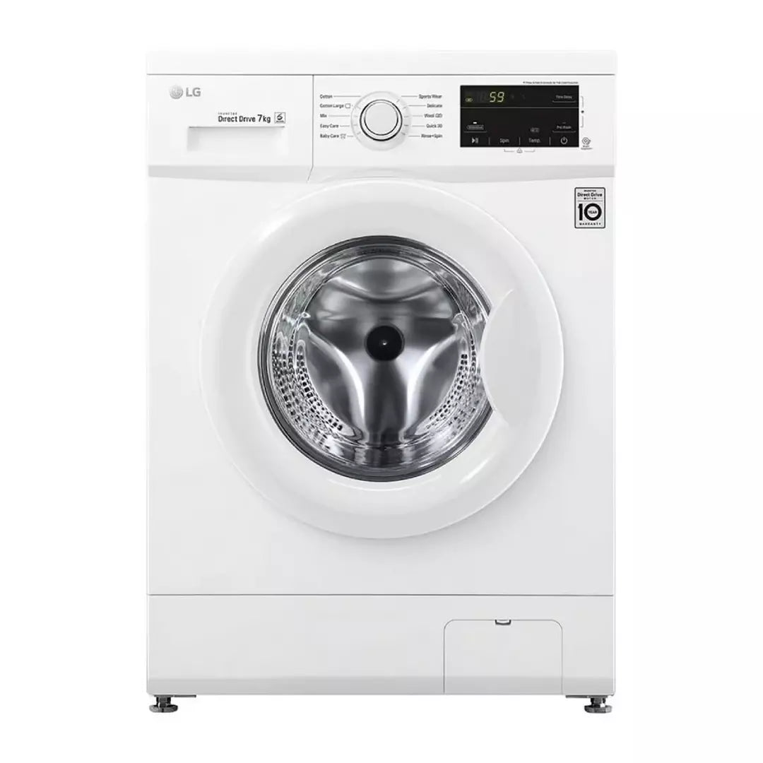 LG 7kg Front Loading Washer, White - (FH2J3QDNL02)