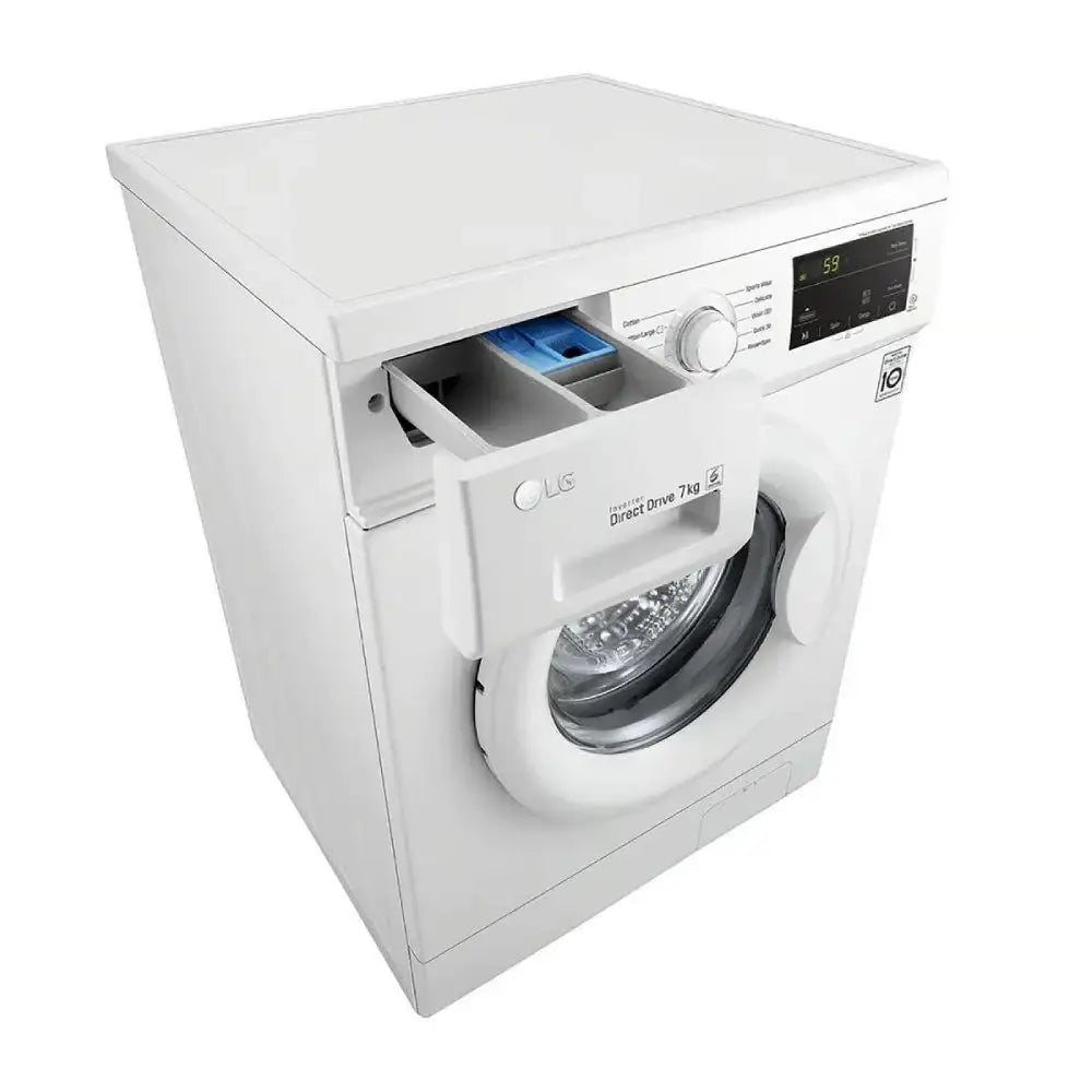 LG 7kg Front Loading Washer, White - (FH2J3QDNL02) - GulfStore.com