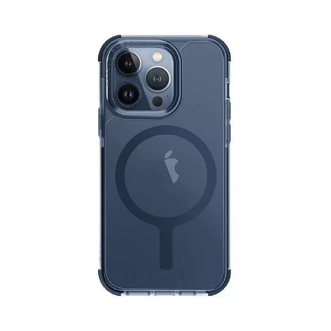 UNIQ | Hybrid Combat Magsafecase For Iphone 15 Pro | Smoke Blue