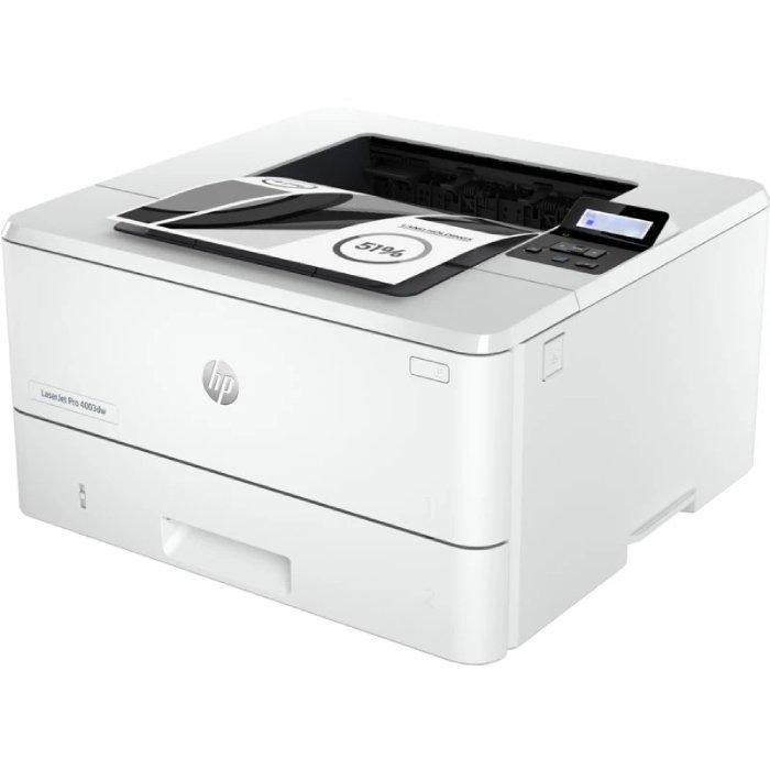 طابعة HP LaserJet Pro 4003dw، حتى 80,000 بكسل، 2Z610A - بيضاء 