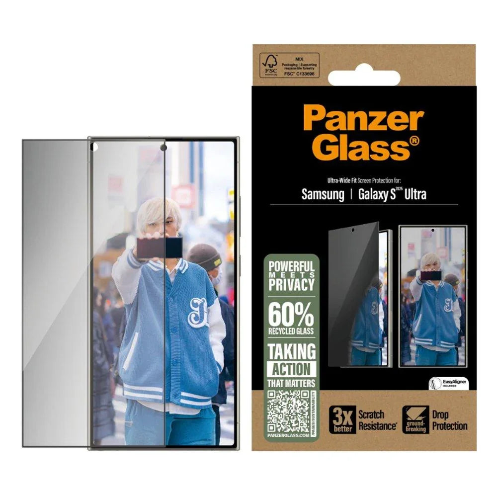 واقي شاشة Panzer Ultra-Wide Fit لهاتف Samsung Galaxy S25 Ultra - الخصوصية
