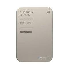 IP129Q2L | Momax 1-Power Q.Pass 5000mAh Qi2 Magnetic Wireless Battery Pack | Titanium - GulfStore.com